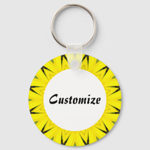 Daisy Mandala Template 11 Key Ring