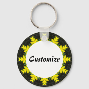 Daisy Mandala Template 13 Key Ring