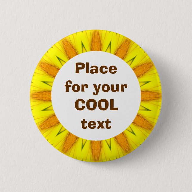 Daisy Mandala Template 14 6 Cm Round Badge (Front)