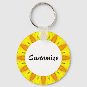 Daisy Mandala Template 14 Key Ring