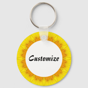 Daisy Mandala Template 17 Key Ring