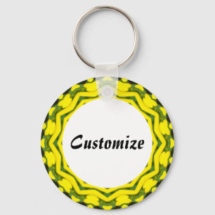 Daisy Mandala Template 21 Key Ring