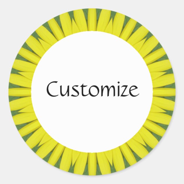 Daisy Mandala Template 40 Classic Round Sticker (Front)