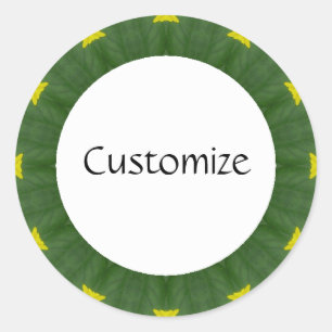 Daisy Mandala Template 41 Classic Round Sticker