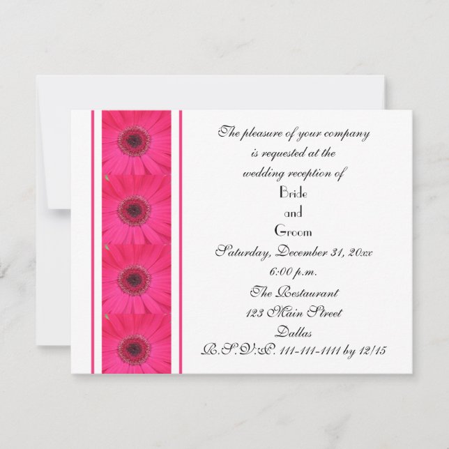 Daisy Marriage Reception Only Wedding Invitation (Front)
