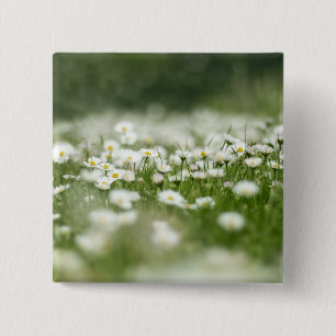 Daisy Meadow 15 Cm Square Badge
