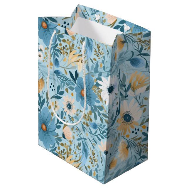 Daisy Meadow Design Medium Gift Bag (Back Angled)