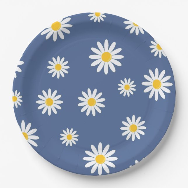 Daisy Meadows Blue Paper Plate (Front)