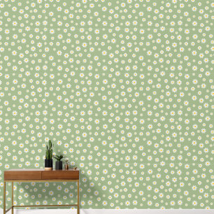 Daisy Meadows Sage Green Wallpaper