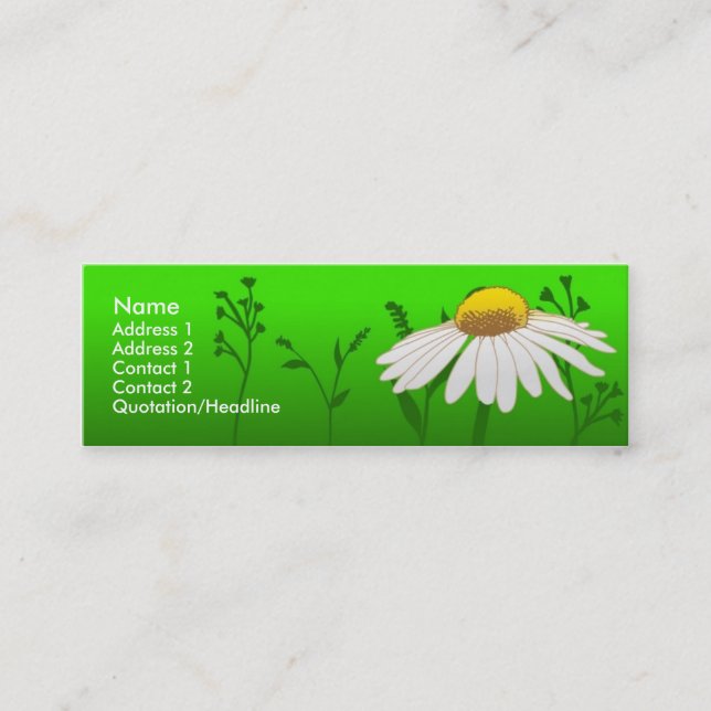 Daisy Mini Business Card (Front)