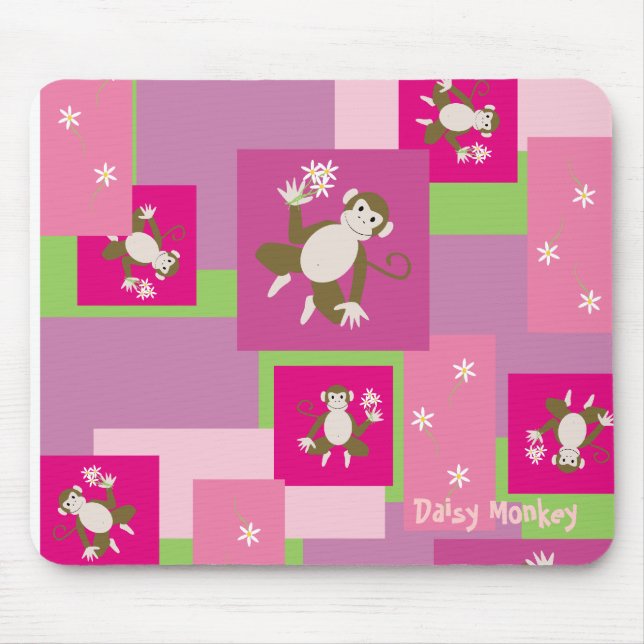 daisy monkey, Daisy Monkey Mouse Pad (Front)