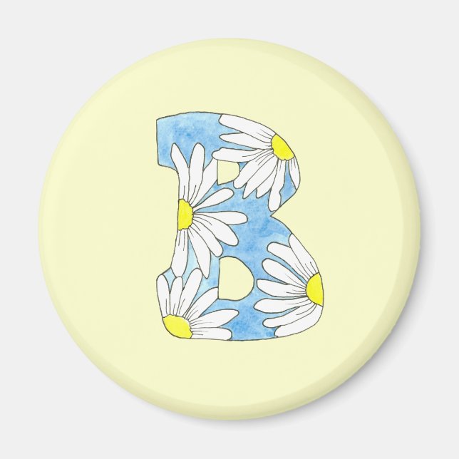 Daisy Monogram B Magnet (Front)