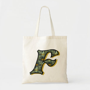 Daisy Monogram Initial F Tote Bag