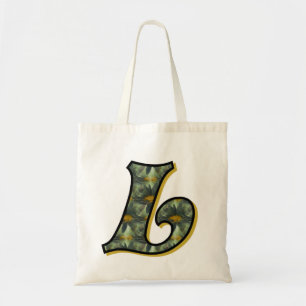 Daisy Monogram Initial L Tote Bag