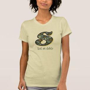 Daisy Monogram Initial S Personalised T-Shirt
