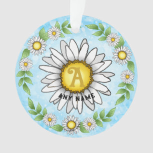 Daisy Monogram Ornament