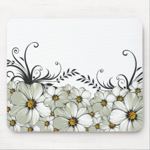 daisy morning mouse pad