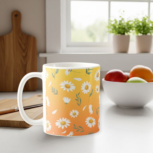 Daisy mugs , Floral gift (Creator Uploaded)