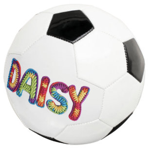 Daisy Name in Vibrant Crochet Pattern Soccer Ball