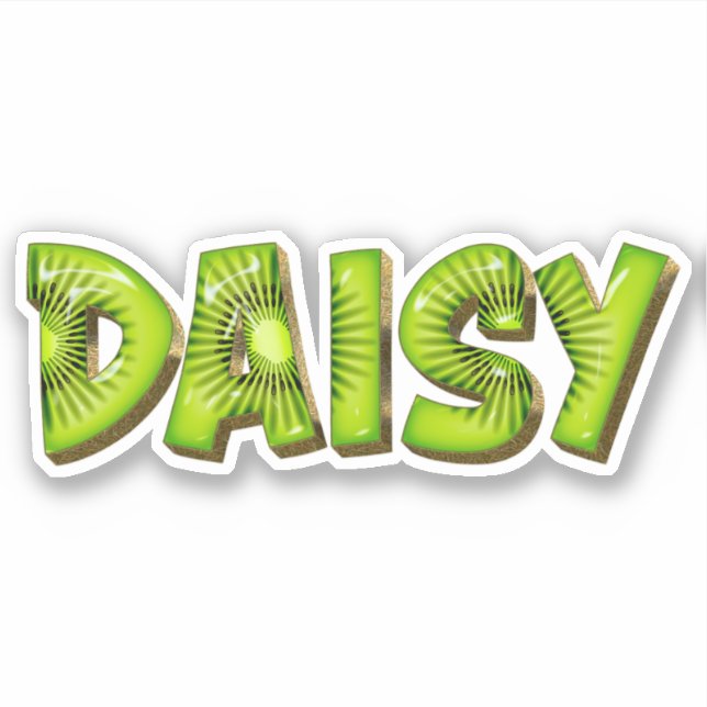 Daisy Name Kiwi Design Sticker (Front)