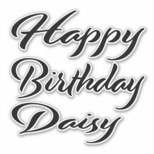 Daisy Name Vorname black Sticker Geburtstag