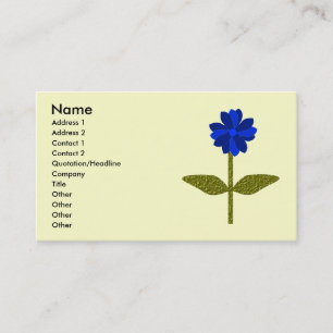 Daisy Ocean Blue Customisable Business Card