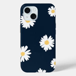 Daisy On Blue Pattern iPhone 15 Case