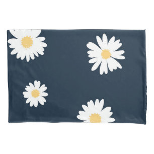 Daisy On Blue Pattern Pillowcase
