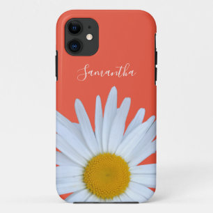Daisy Orange Elegant White Script Case-Mate iPhone Case