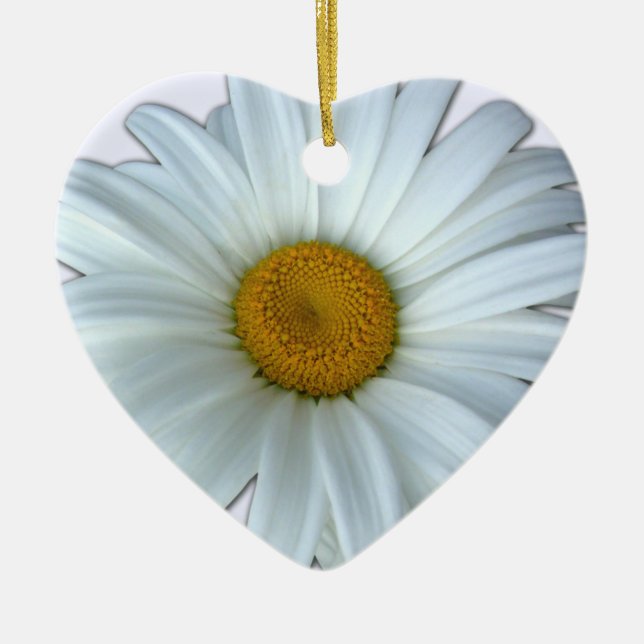 Daisy Ornament Personalised Christmas Decoration (Front)