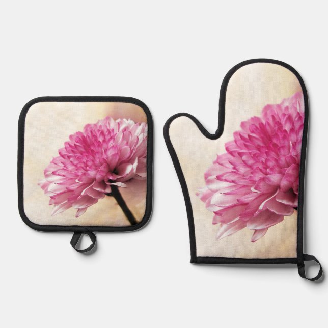 Daisy Oven Mitt & Pot Holder Set (Front)