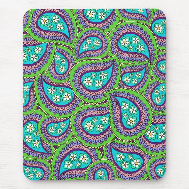 Daisy Paisley Mouse Pad (Front)