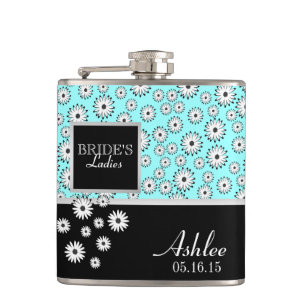 Daisy Pattern Bridesmaid Hip Flask