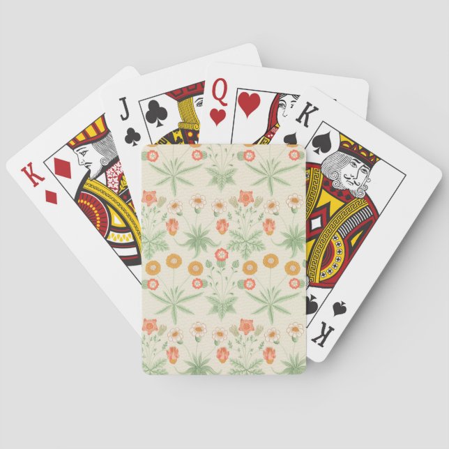 Daisy Pattern (by William Morris) Playing Cards (Back)