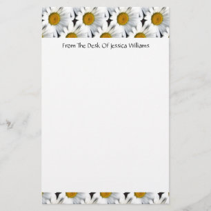 Daisy Pattern Customisable Stationery