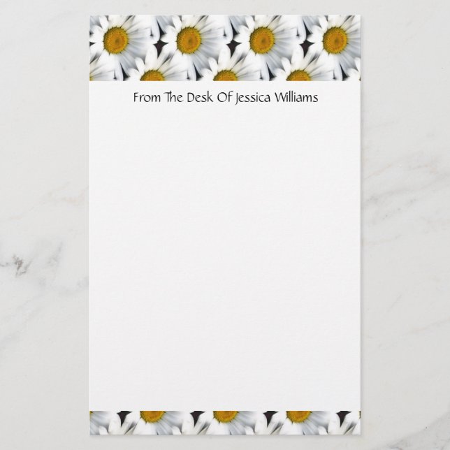 Daisy Pattern Customisable Stationery (Front)