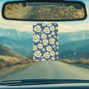Daisy Pattern, Floral Pattern, White Daisies Car Air Freshener