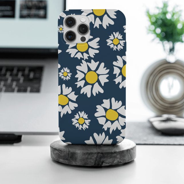 Daisy Pattern, Floral Pattern, White Daisies iPhone Case (Creator Uploaded)