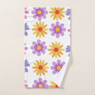 Daisy Pattern Hand Towel