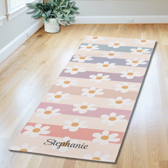 Daisy Pattern Personalised Yoga Mat (Creator Uploaded)