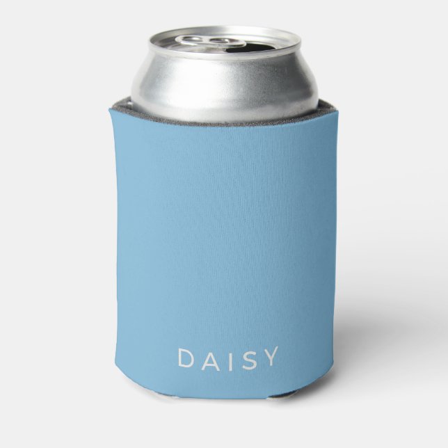 Daisy Pattern Personalized Name  Can Cooler (Can Back)