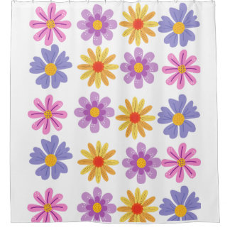 Daisy Pattern Shower Curtain