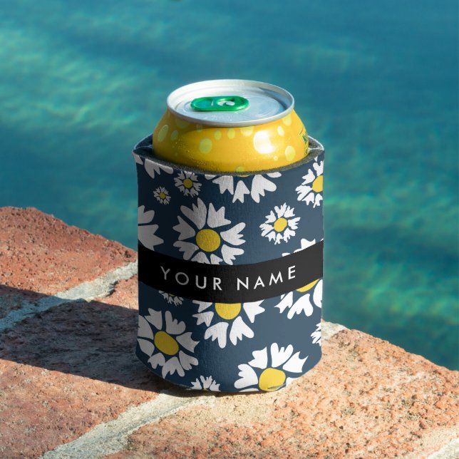 Daisy Pattern, White Daisies, Your Name Can Cooler (In Situ Pool)