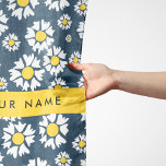 Daisy Pattern, White Daisies, Your Name Scarf<br><div class="desc">Elegant,  stylish and sophisticated pattern with white Daisy flowers on navy blue background. Modern and trendy gift,  perfect for the floral design lover in your life. Personalise by adding your name,  nickname,  monogram or initials.</div>