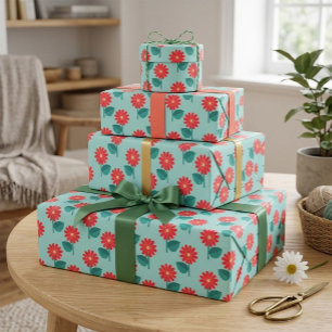 Daisy Pattern Wrapping Paper