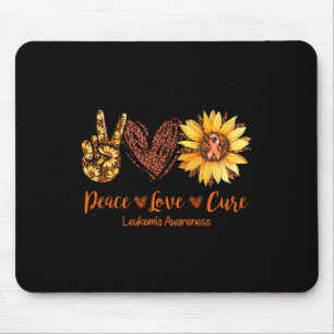 Daisy Peace Love Cure Leukaemia Awareness Gift Mouse Pad