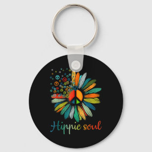 Daisy Peace Sign Hippie Soul Flower Lovers Gifts  Key Ring