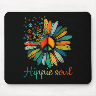 Daisy Peace Sign Hippie Soul Flower Lovers Gifts  Mouse Pad