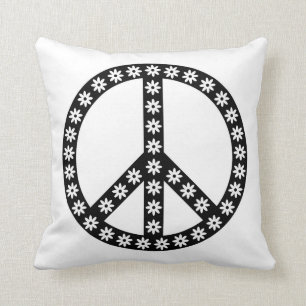 Daisy Peace Symbol Cushion