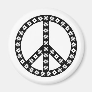 Daisy Peace Symbol Magnet